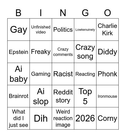Tuff Bingo Card