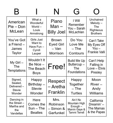 Mom's 80th Bday BINGO Card