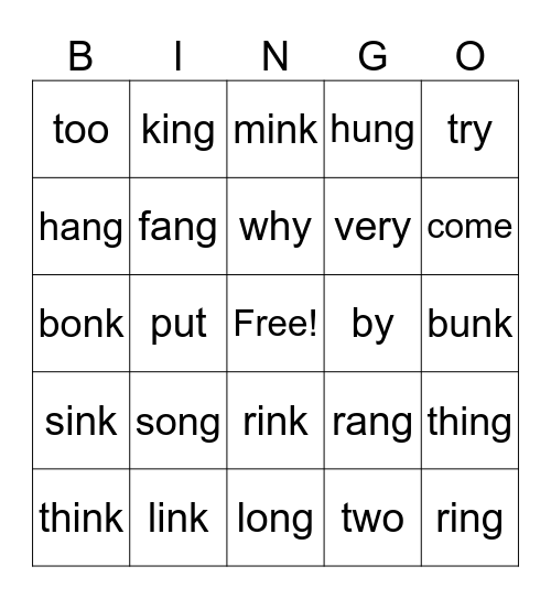 Unit 7 Bingo Card