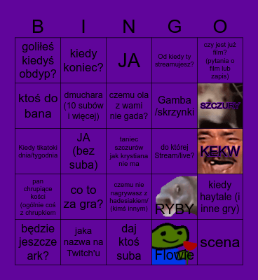 Gilathis LIVE Czat CORE Bingo Card