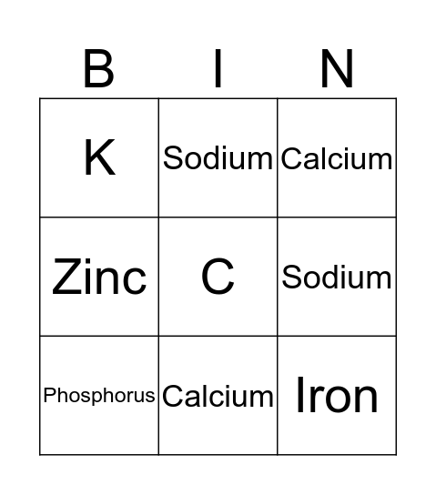 Bingo Card
