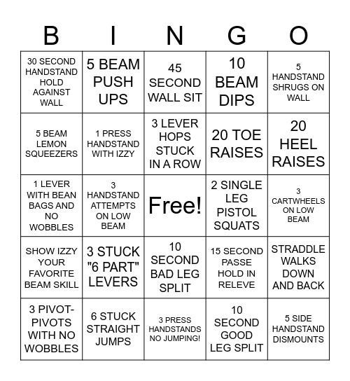 OLLIE AND ORLA Bingo Card