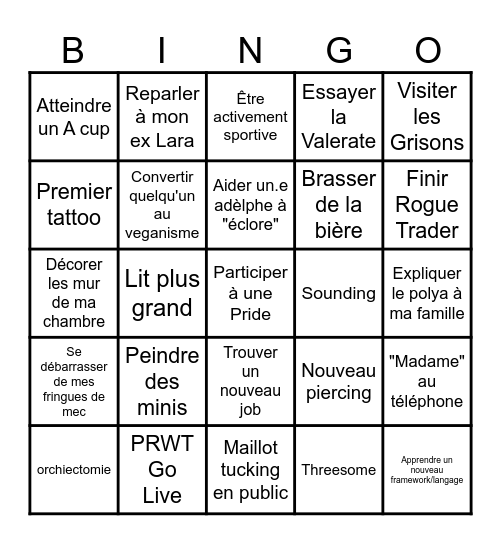 Bingo 2026 Bingo Card