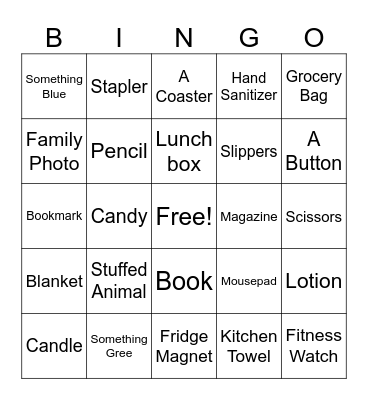 Scavenger Hunt Bingo - Round 2 Bingo Card