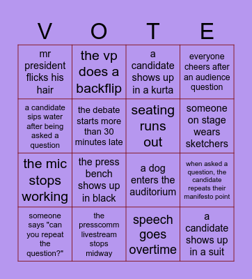 Open Discussion Forum BINGO Card