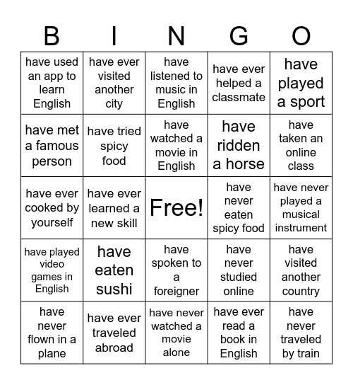 Bingo Card