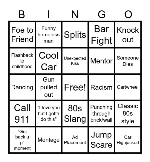 Rocky Bingo Card