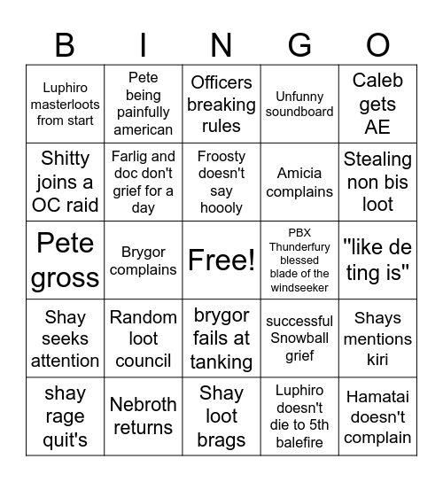 Bingo Card
