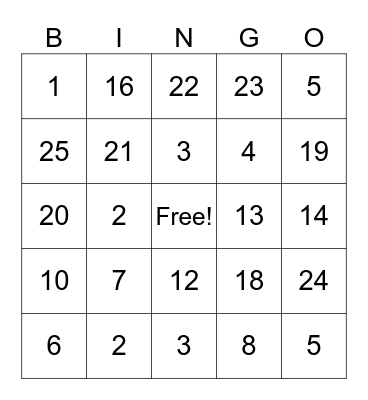 Scout Bingo for kids Bingo Card