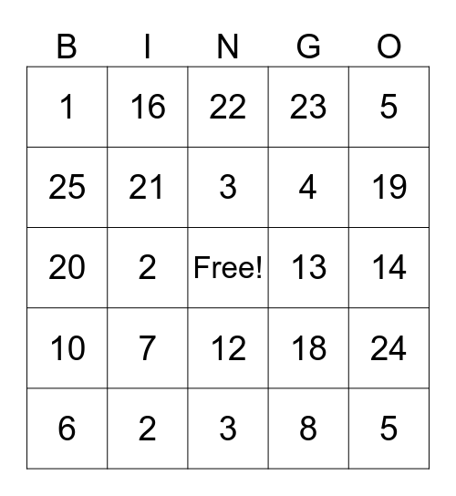 Scout Bingo for kids Bingo Card