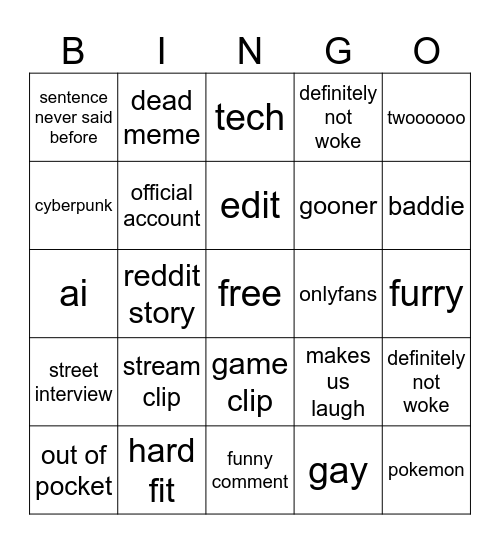 BINGO Card