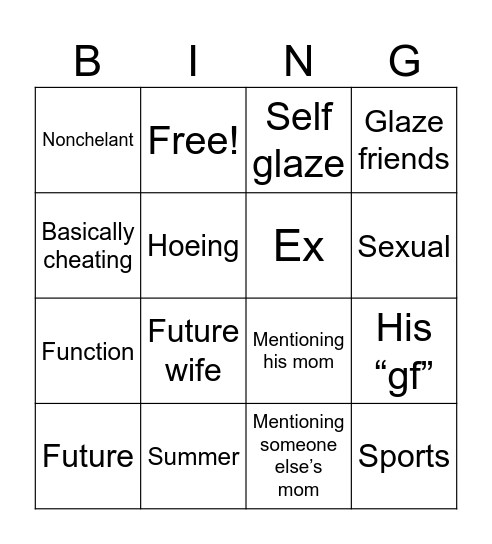 Anthony’s Reposts Bingo Card