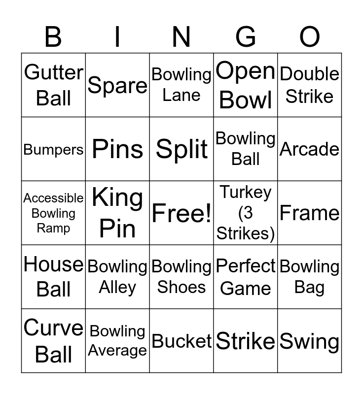 Bowling Bingo Printable - Printable World Holiday