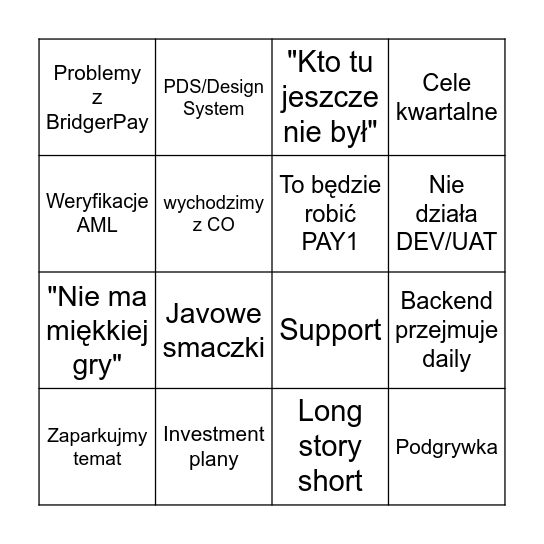 Bingo Payments International Bingo Card