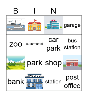 City places Bingo Card