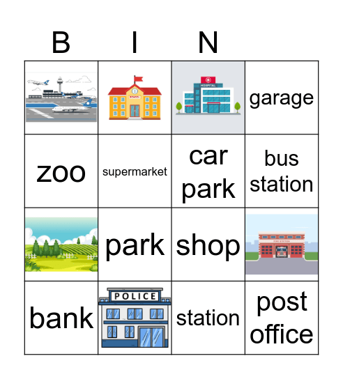 City places Bingo Card