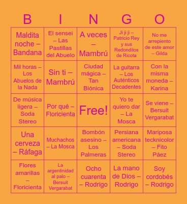 🌺 Cumpleañito Cami 🌺 Bingo Card