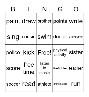 February Bingo! Bingo Card