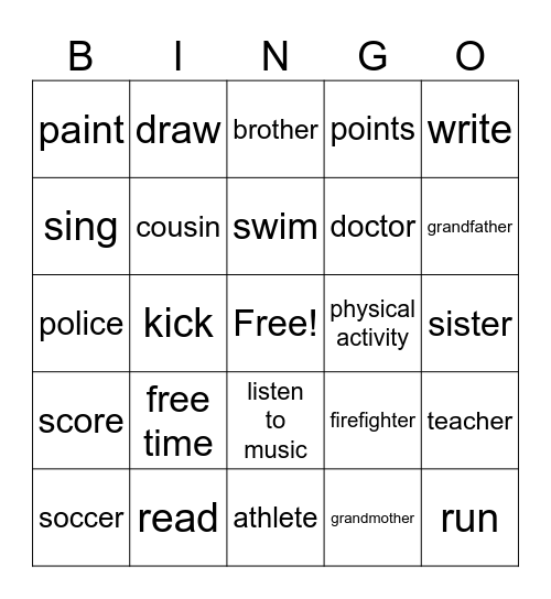 February Bingo! Bingo Card