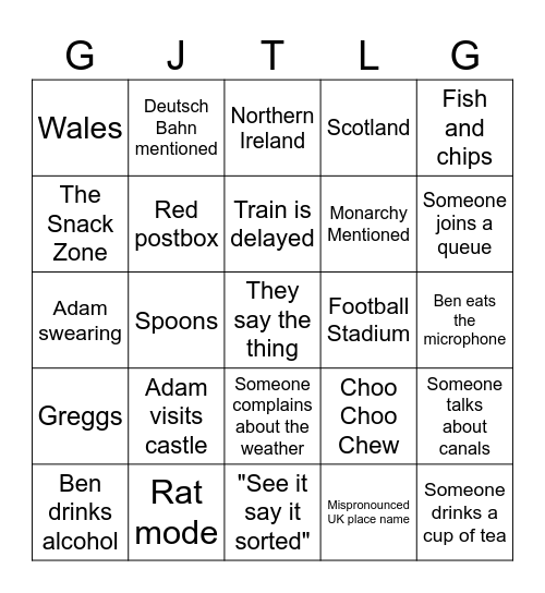 Season 16 Bingo Card