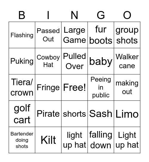 Winter Fest Bingo Card