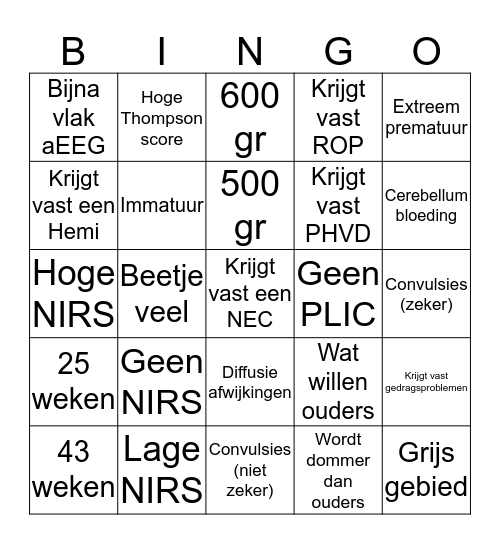 Abstineren kun je leren Bingo Card