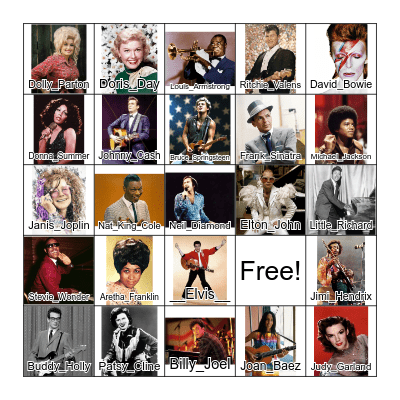 Musician Bingo Card
