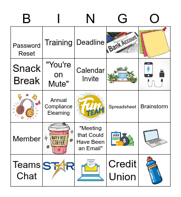 National Fun Day Bingo Card