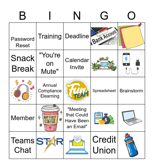 National Fun Day Bingo Card