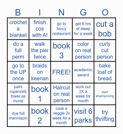 2026 BINGO GOALS Bingo Card