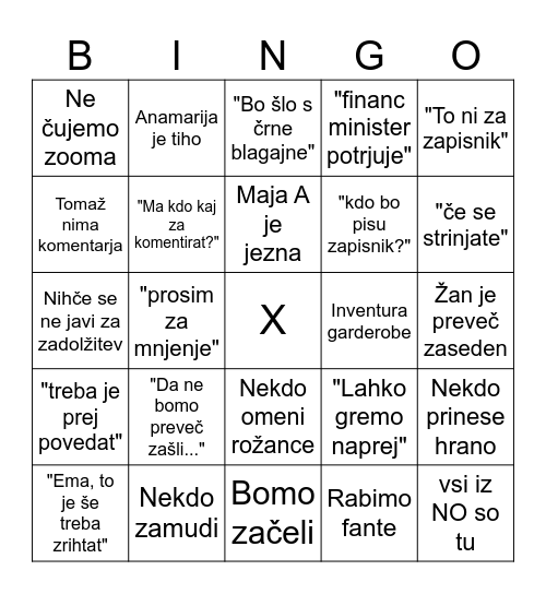IO/UO SESTANEK Bingo Card