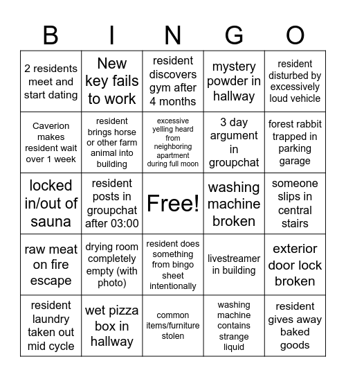 Raappavuorentie 3 Bingo Card