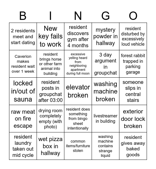 Raappavuorentie 3 Bingo Card