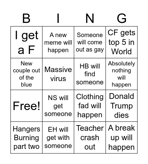 draoB ogniB 6202 Bingo Card