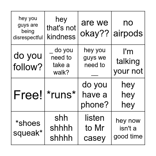 bingo Card