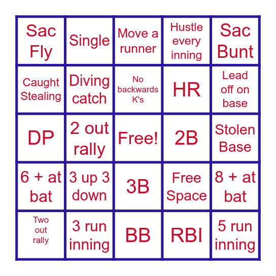 Parkview Lady Eagles Bingo Board Bingo Card