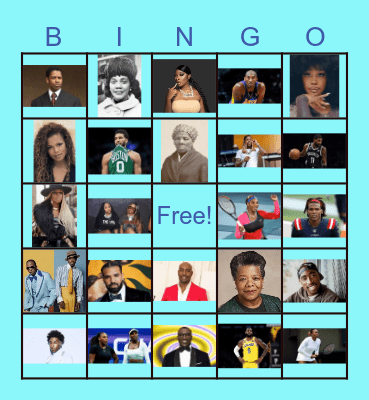 CELEBRITY Bingo Card