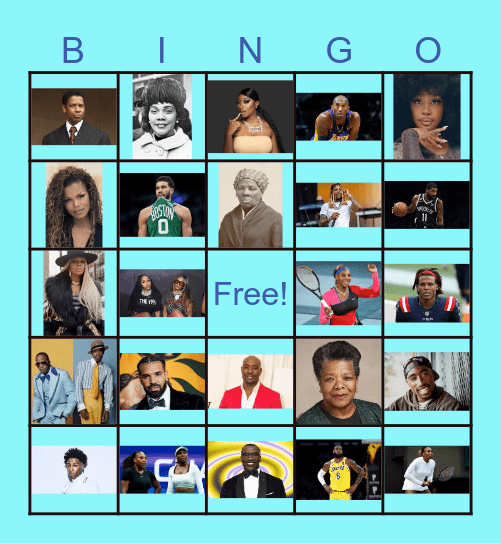 CELEBRITY Bingo Card
