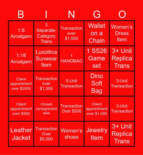 FERRARI | VALENTINE'S DAY BINGO <3 Bingo Card