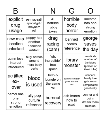 gladlands 4 Bingo Card