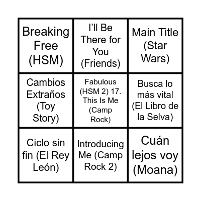 NOCHE NETFLIX :) Bingo Card
