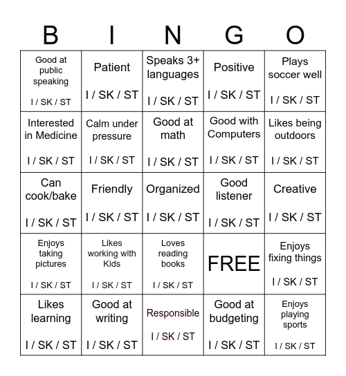 BINGO Card