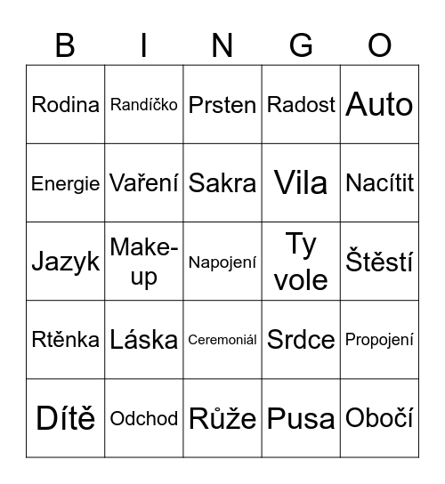 Bachelor v2 Bingo Card