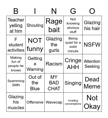 Branden Bingo Card