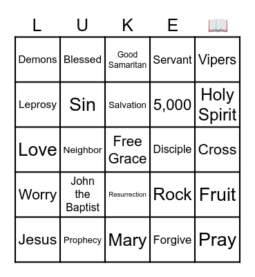 Chapters 1-12 Bingo Card