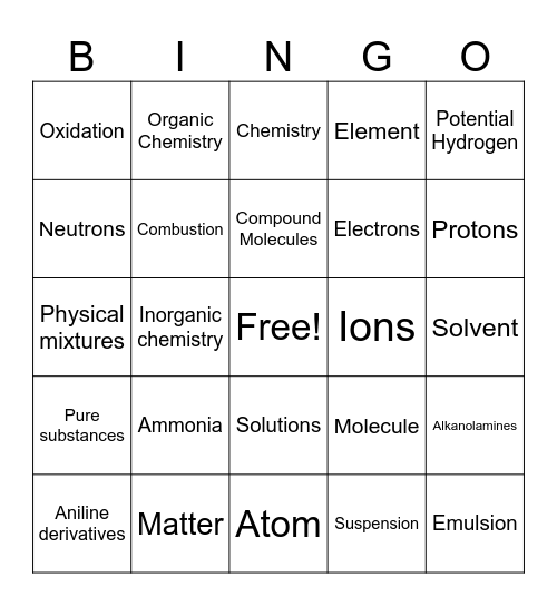 PT Hair Color Bingo Card