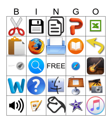 Apple Computer Icons Bingo Card