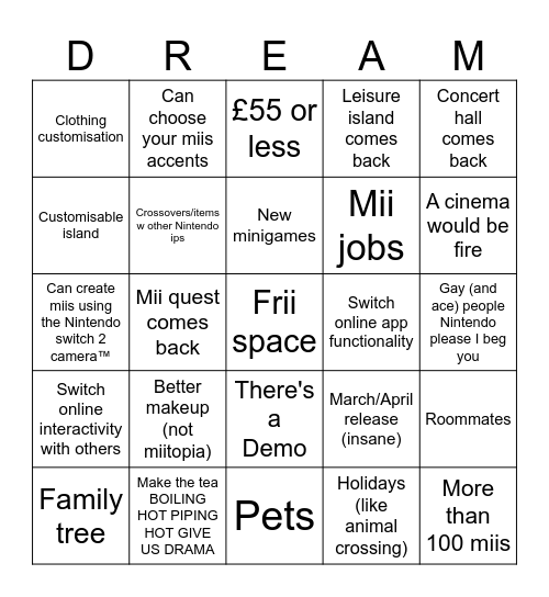 Living the Bingo Card