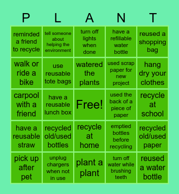 Tu B'Shevat Bingo Card