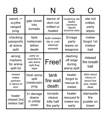 p11s pf prog Bingo Card